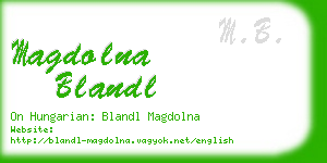 magdolna blandl business card